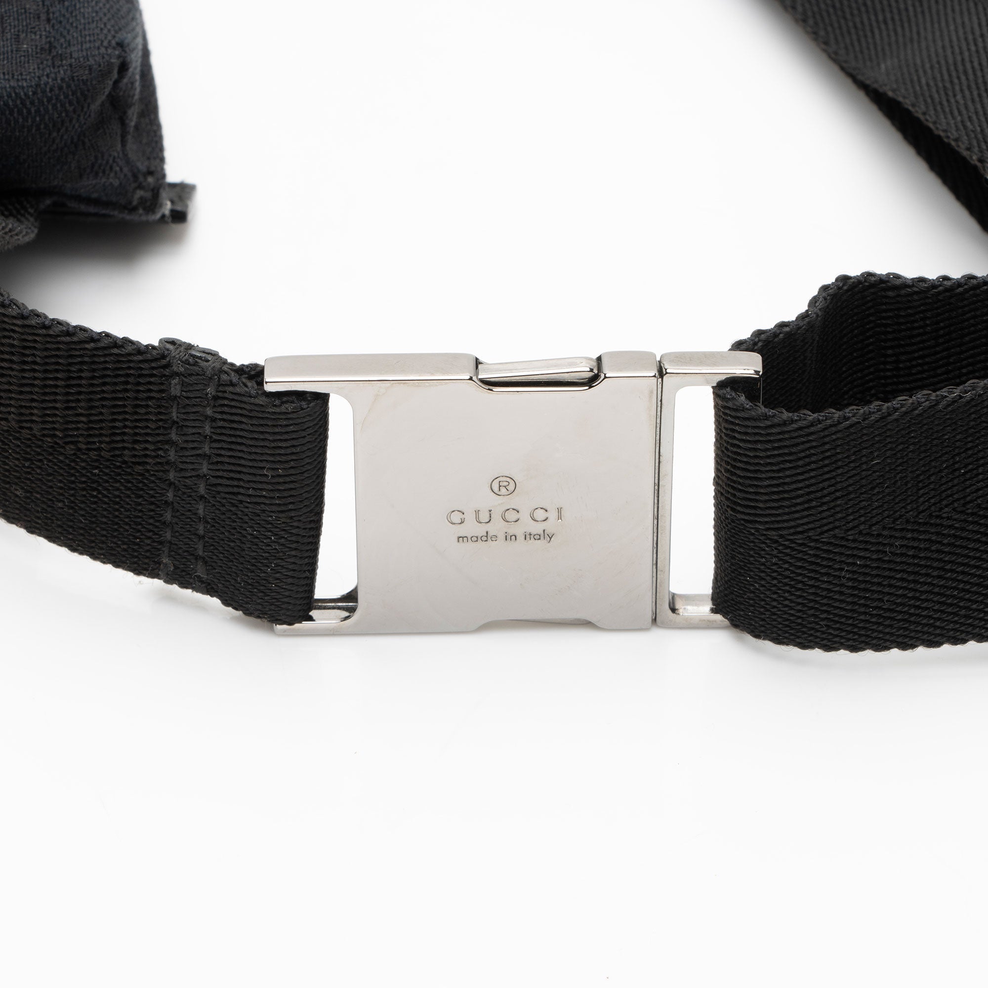 Gucci GG Canvas Double Pocket Belt Bag (SHF-a1zpfw)