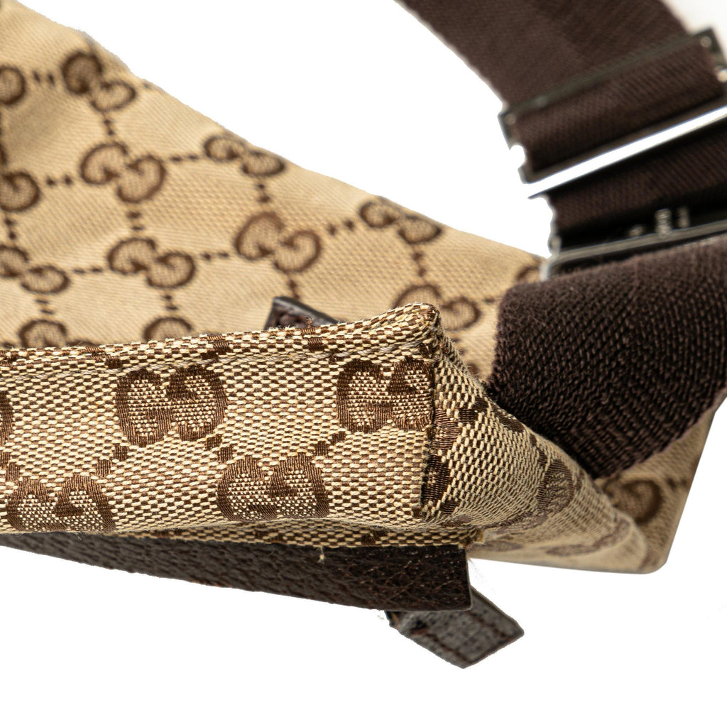 Gucci GG Canvas Double Pocket Belt Bag