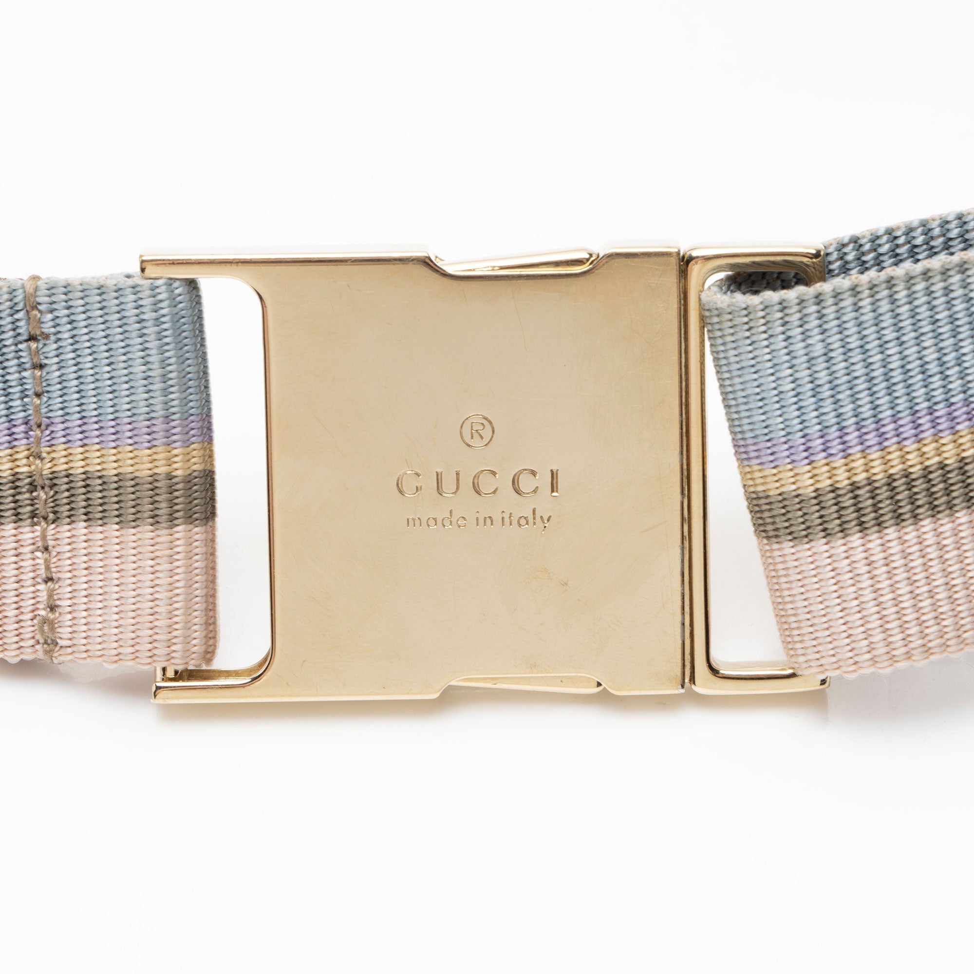 Gucci GG Canvas Double Pocket Belt Bag