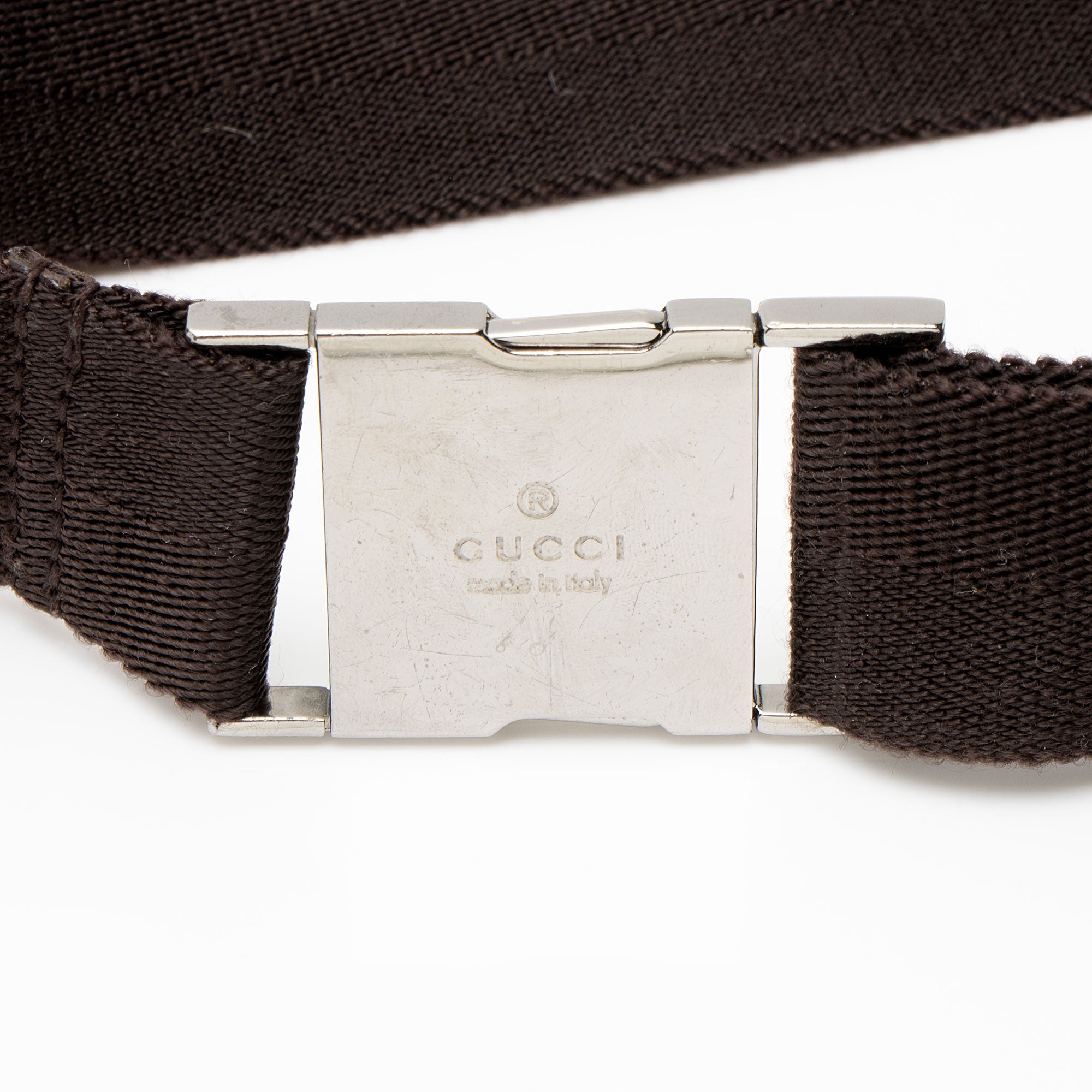 Gucci GG Canvas Double Pocket Belt Bag