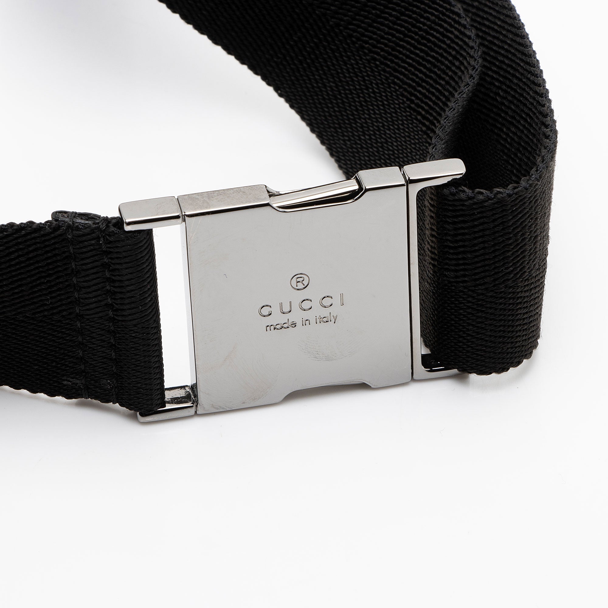 Gucci GG Canvas Double Pocket Belt Bag