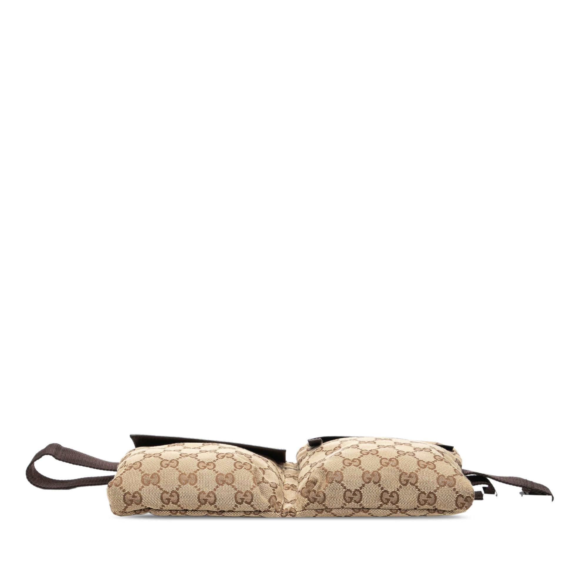 Gucci GG Canvas Double Pocket Belt Bag