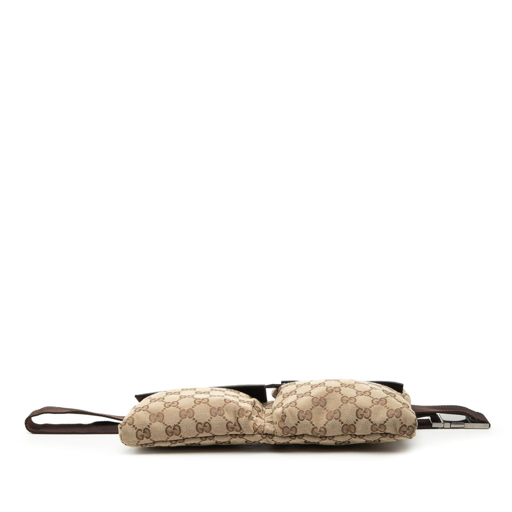 Gucci GG Canvas Double Pocket Belt Bag