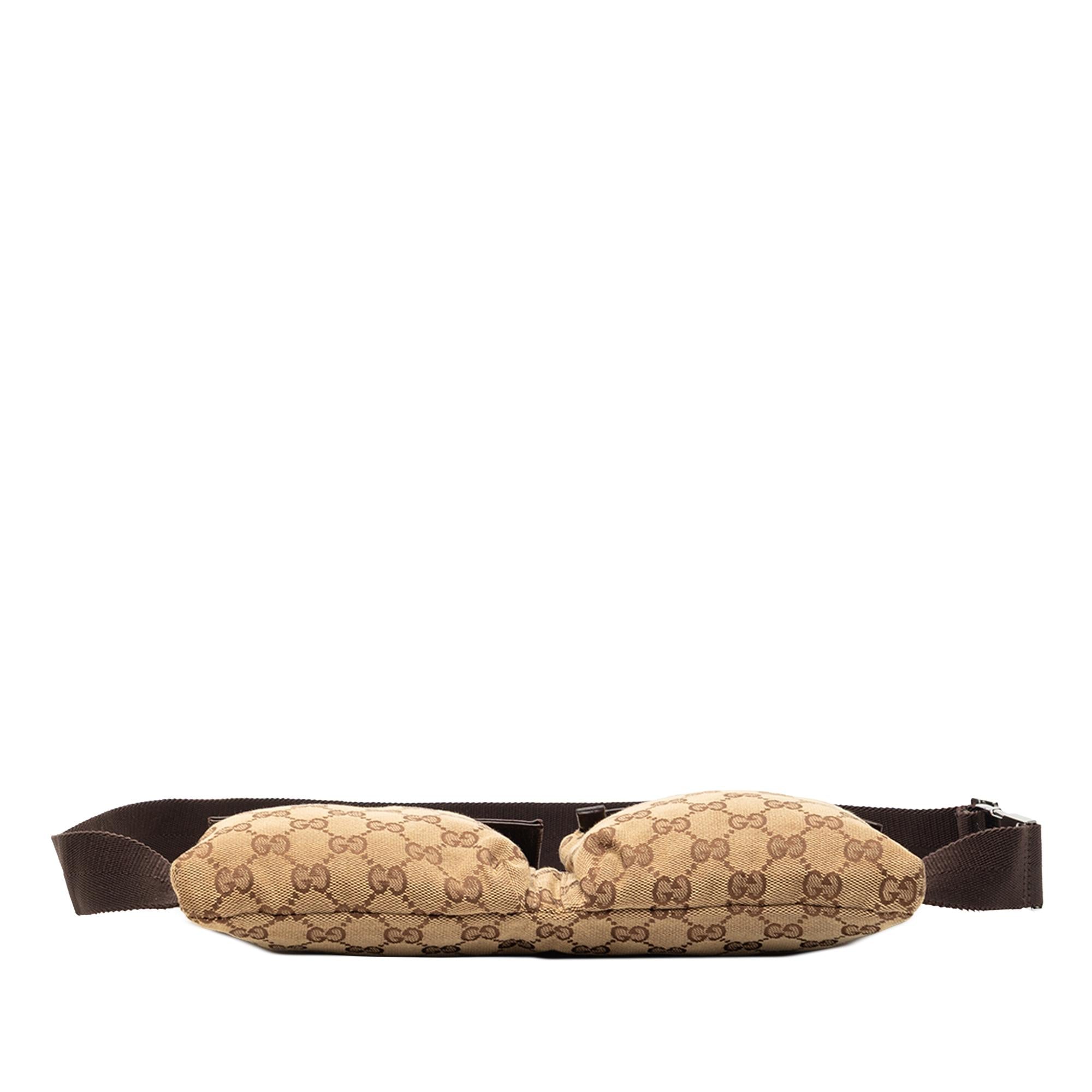 Gucci GG Canvas Double Pocket Belt Bag