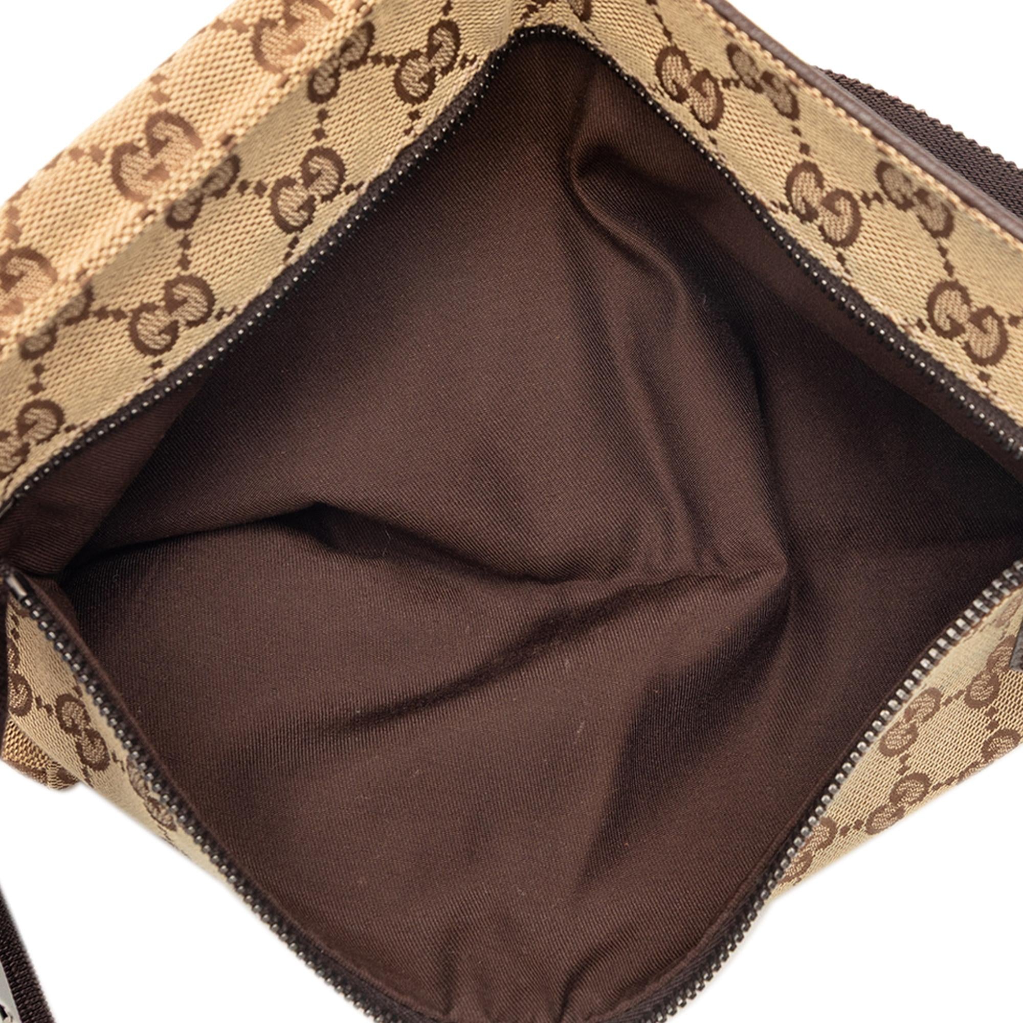 Gucci GG Canvas Double Pocket Belt Bag
