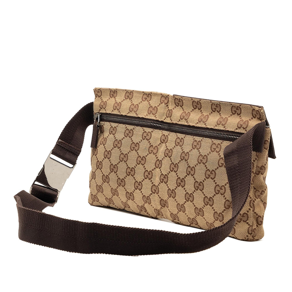 Gucci GG Canvas Double Pocket Belt Bag