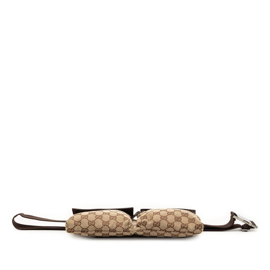 Gucci GG Canvas Double Pocket Belt Bag