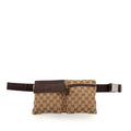 Gucci GG Canvas Double Pocket Belt Bag