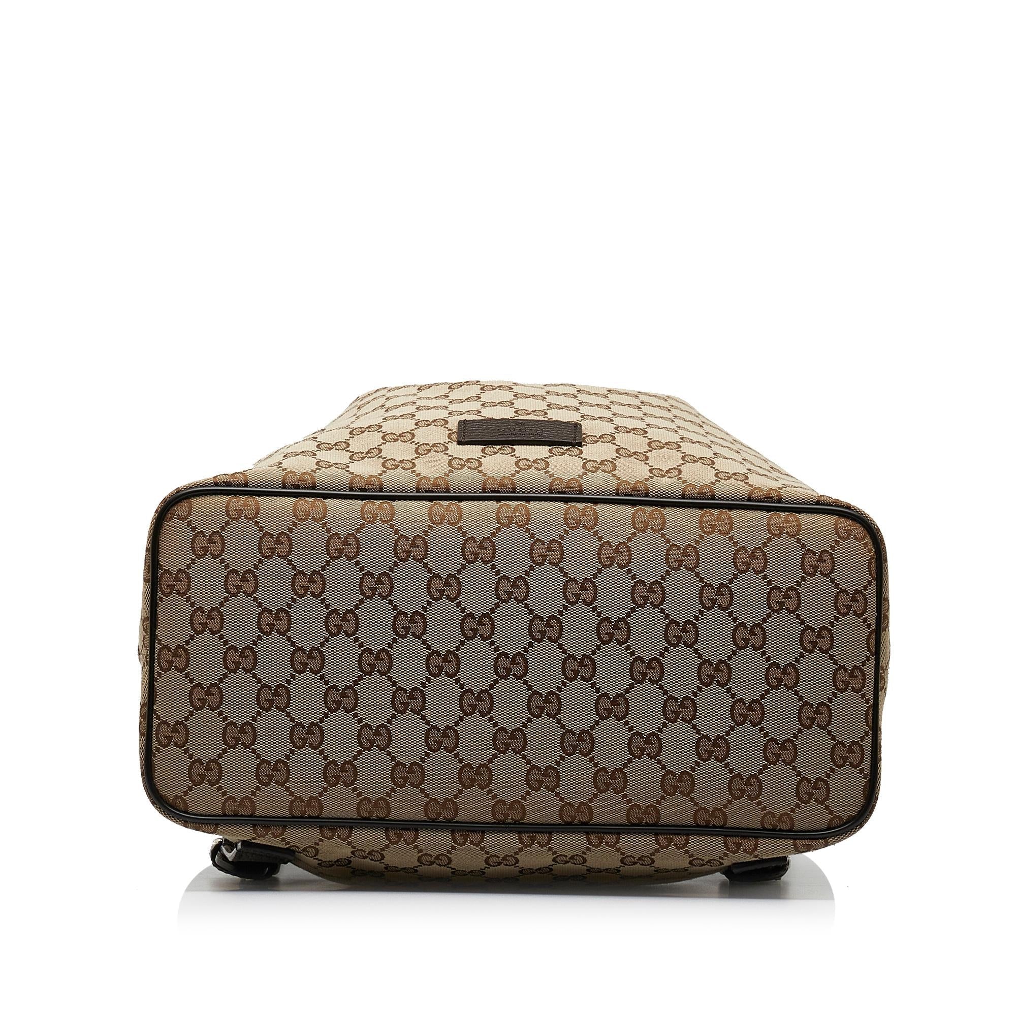 Gucci GG Canvas Drawstring Backpack (SHG-TBk0T0)