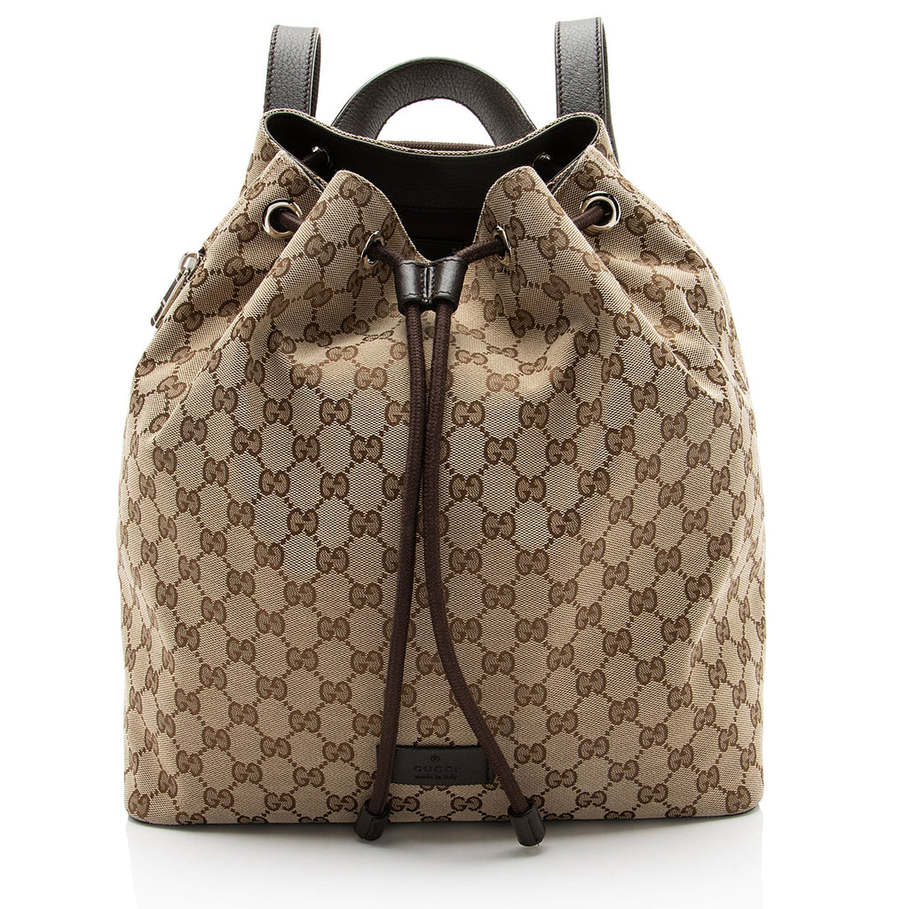 Gucci GG Canvas Drawstring Backpack