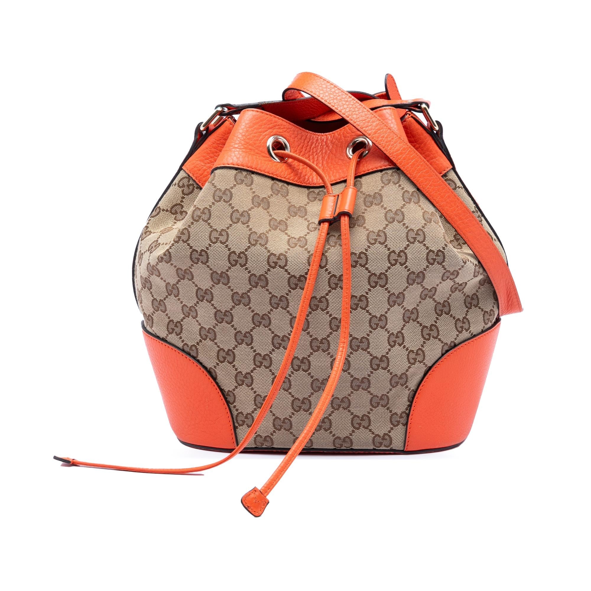 Gucci GG Canvas Drawstring Bucket Bag