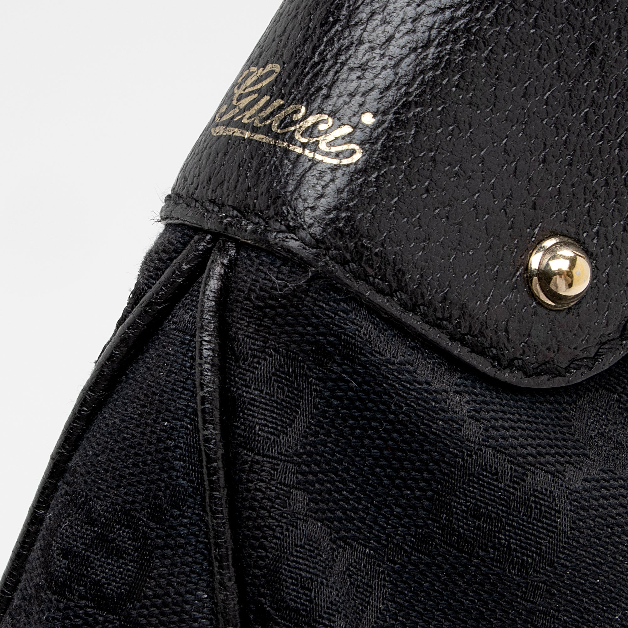 Gucci GG Canvas Bamboo Half Moon Medium Hobo (SHF-22952)