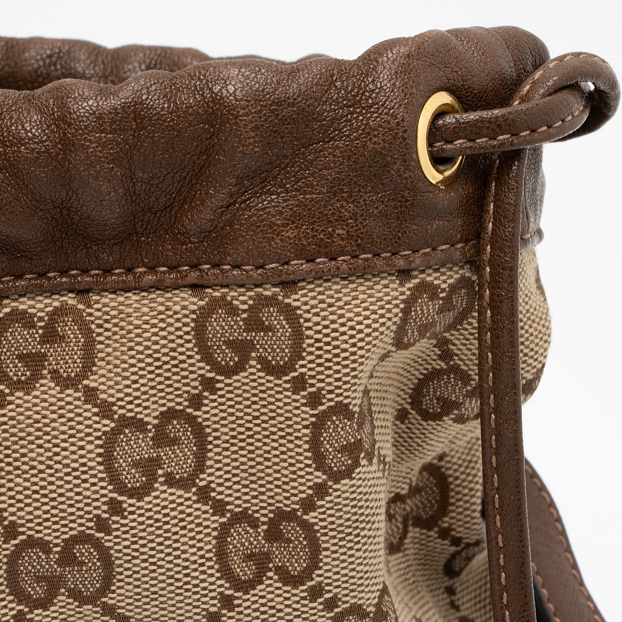 Gucci GG Canvas Horsebit 1955 Drawstring Bucket Bag