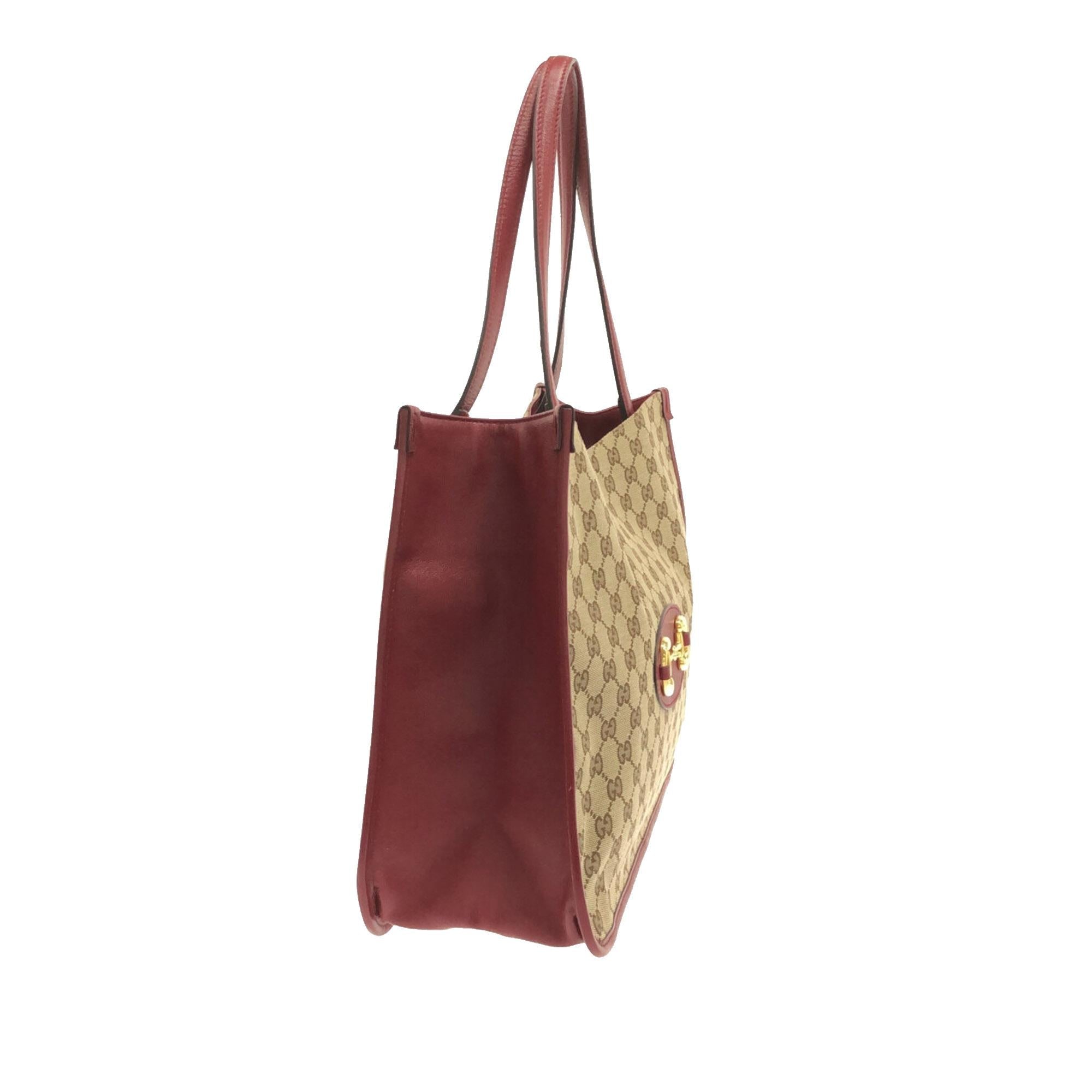 Gucci GG Canvas Horsebit 1955 Tote Bag (SHG-JoBboi)