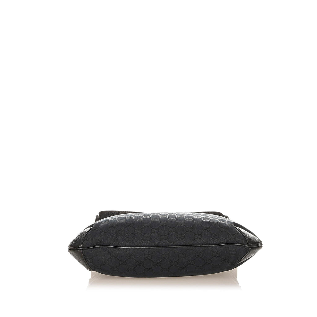 Gucci GG Canvas Horsebit Creole Shoulder Bag (SHG-32128)