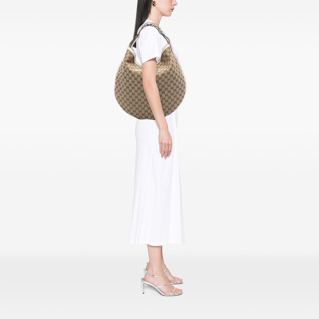 Gucci GG Canvas Horsebit Hobo