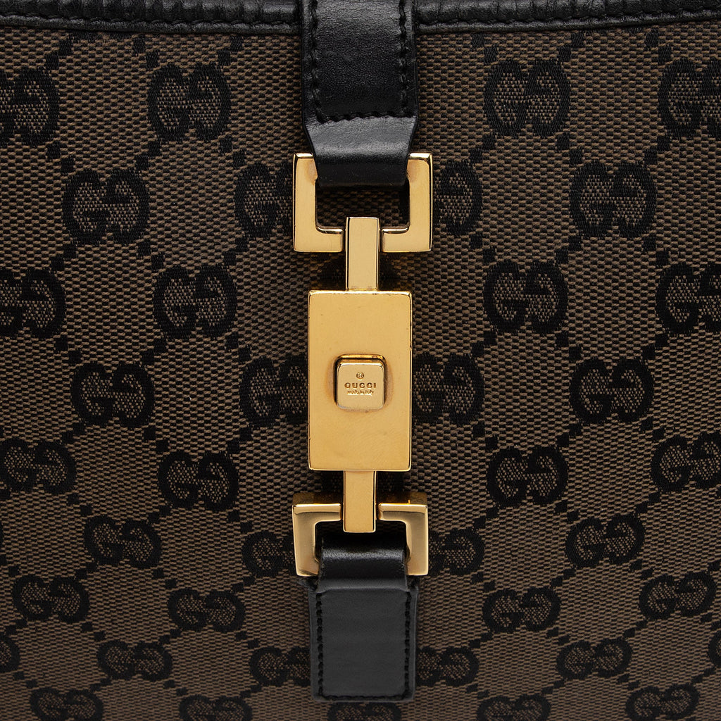 Gucci GG Canvas Jackie Hobo (SHF-HRXvrR)