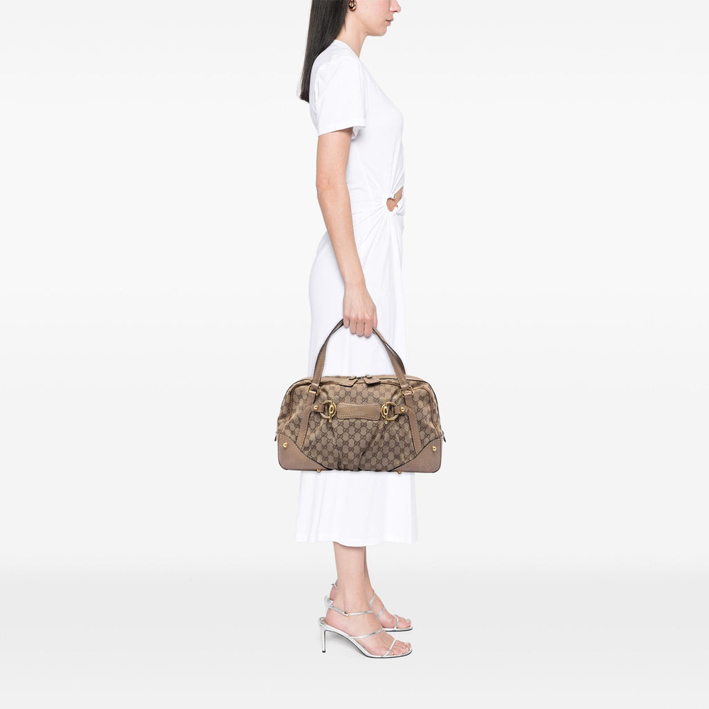 Gucci GG Canvas Jockey Boston Bag