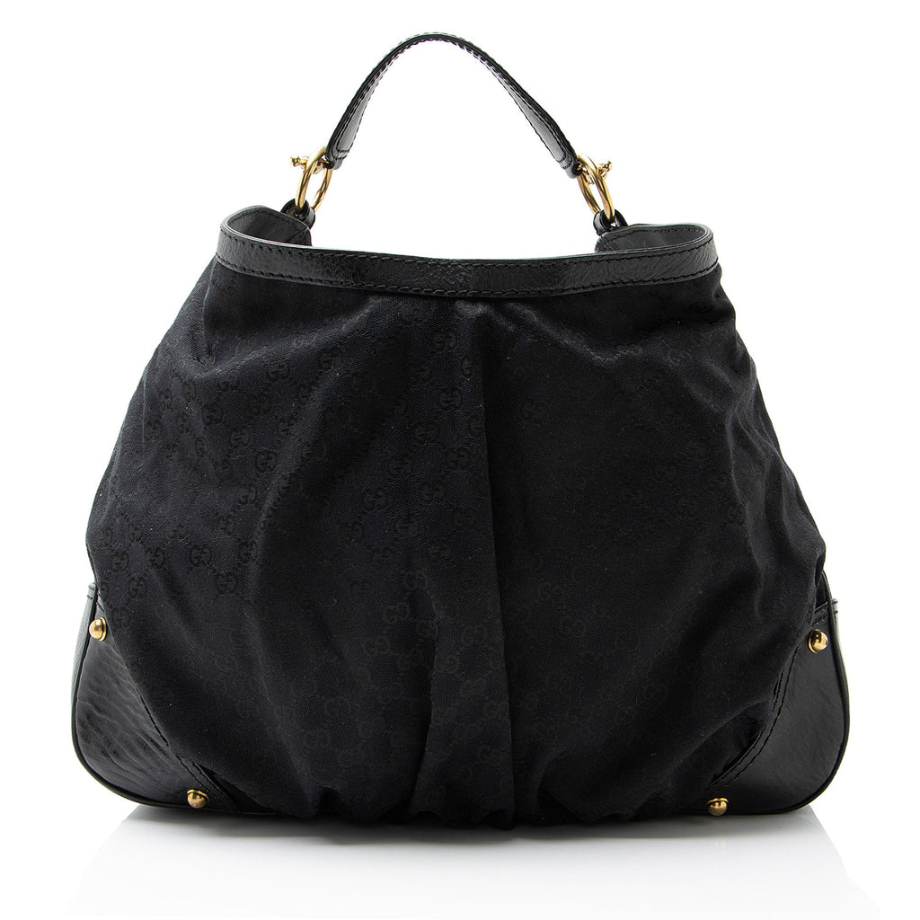 Gucci GG Canvas Jockey Large Hobo