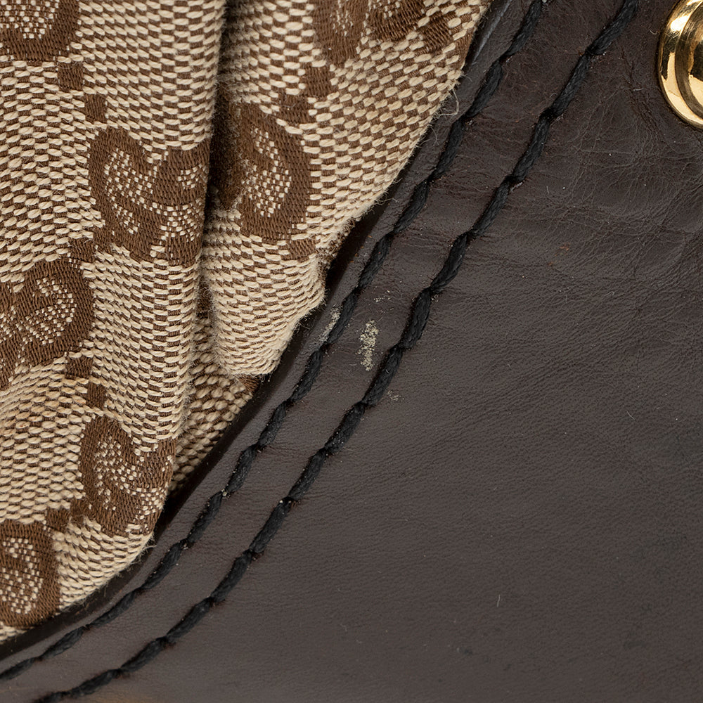 Gucci GG Canvas Jockey Medium Hobo (SHF-21770)