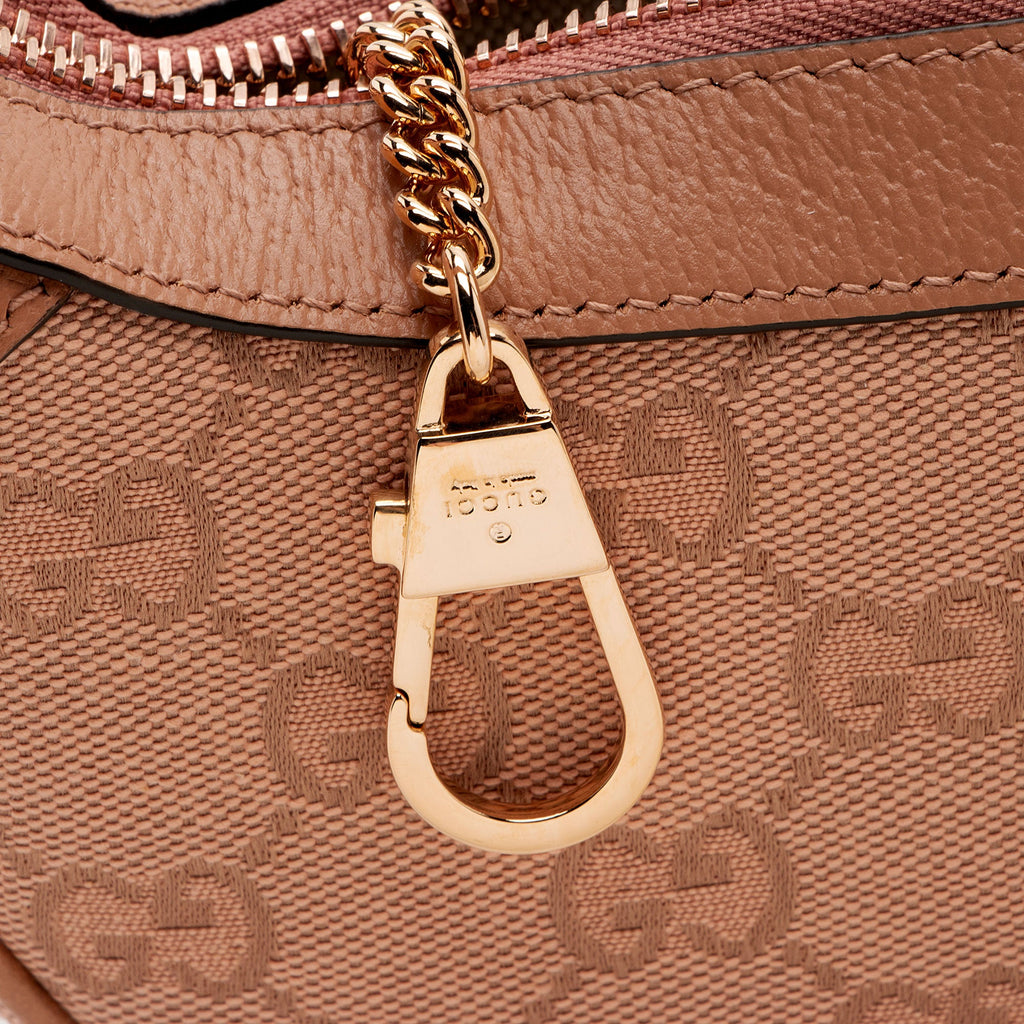 Gucci GG Canvas Ophidia Half Moon Mini Hobo (SHF-1rDKVw)