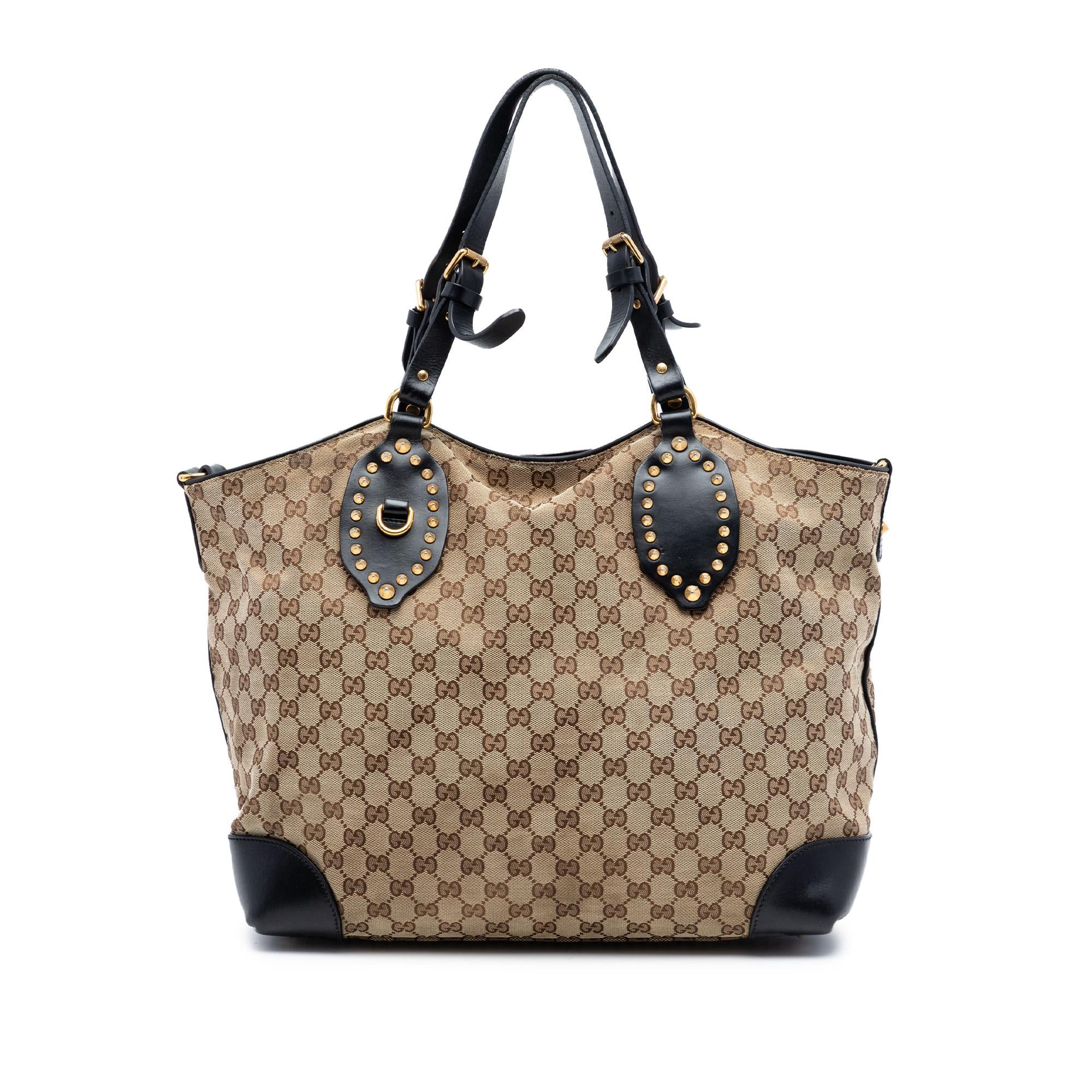 Gucci GG Canvas Patti Studed Hobo