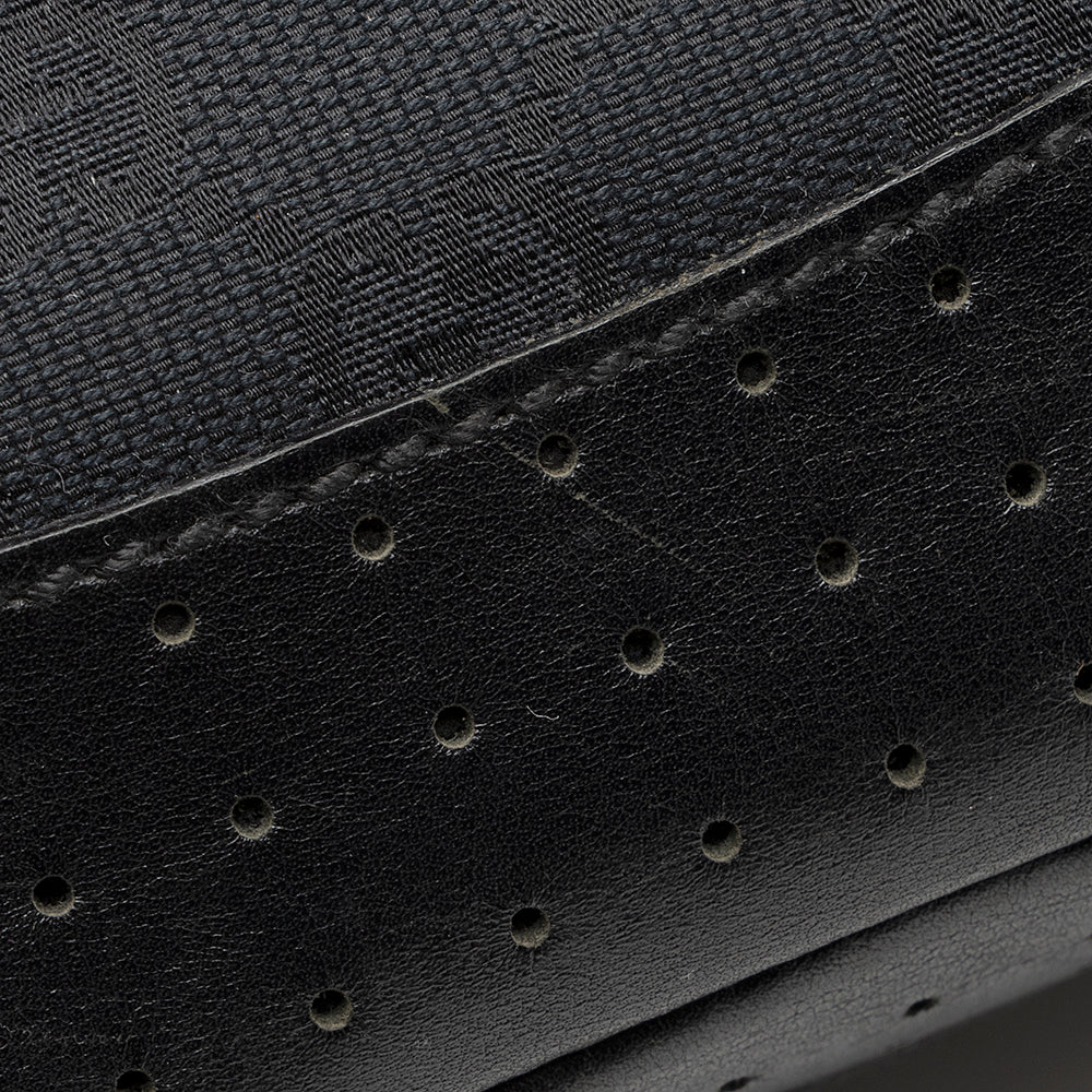 Gucci GG Canvas Perforated Leather Messenger Bag (SHF-20533)
