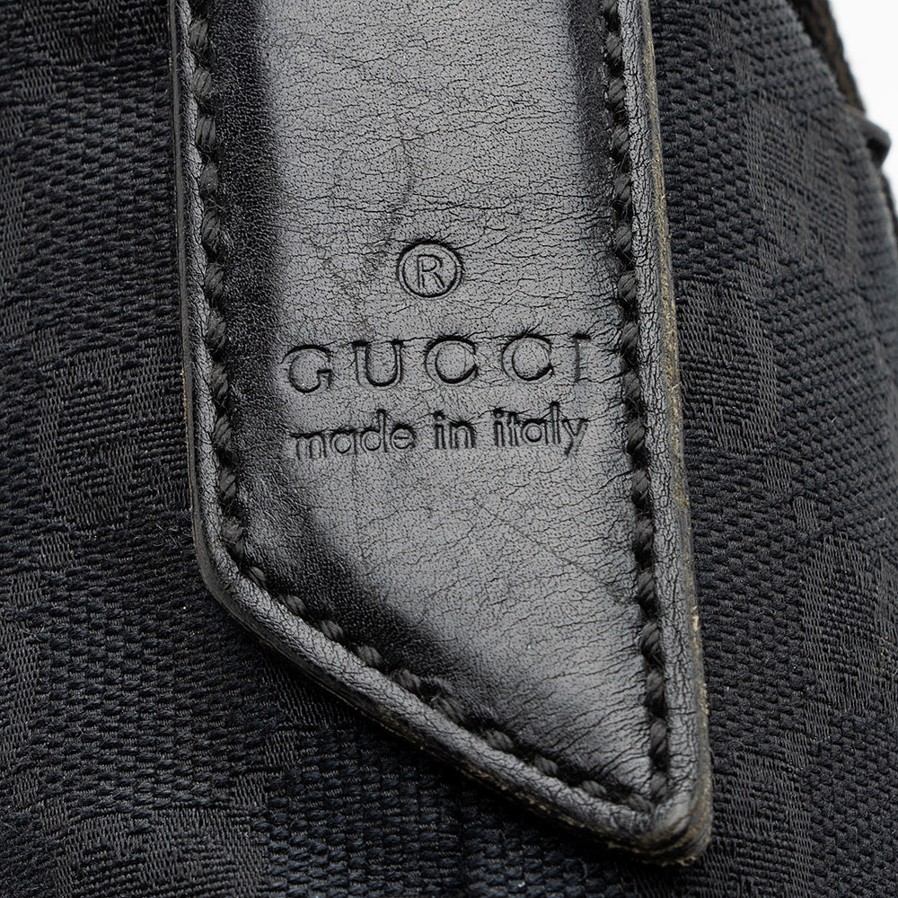 Gucci GG Canvas Perforated Leather Messenger Bag (SHF-20533)