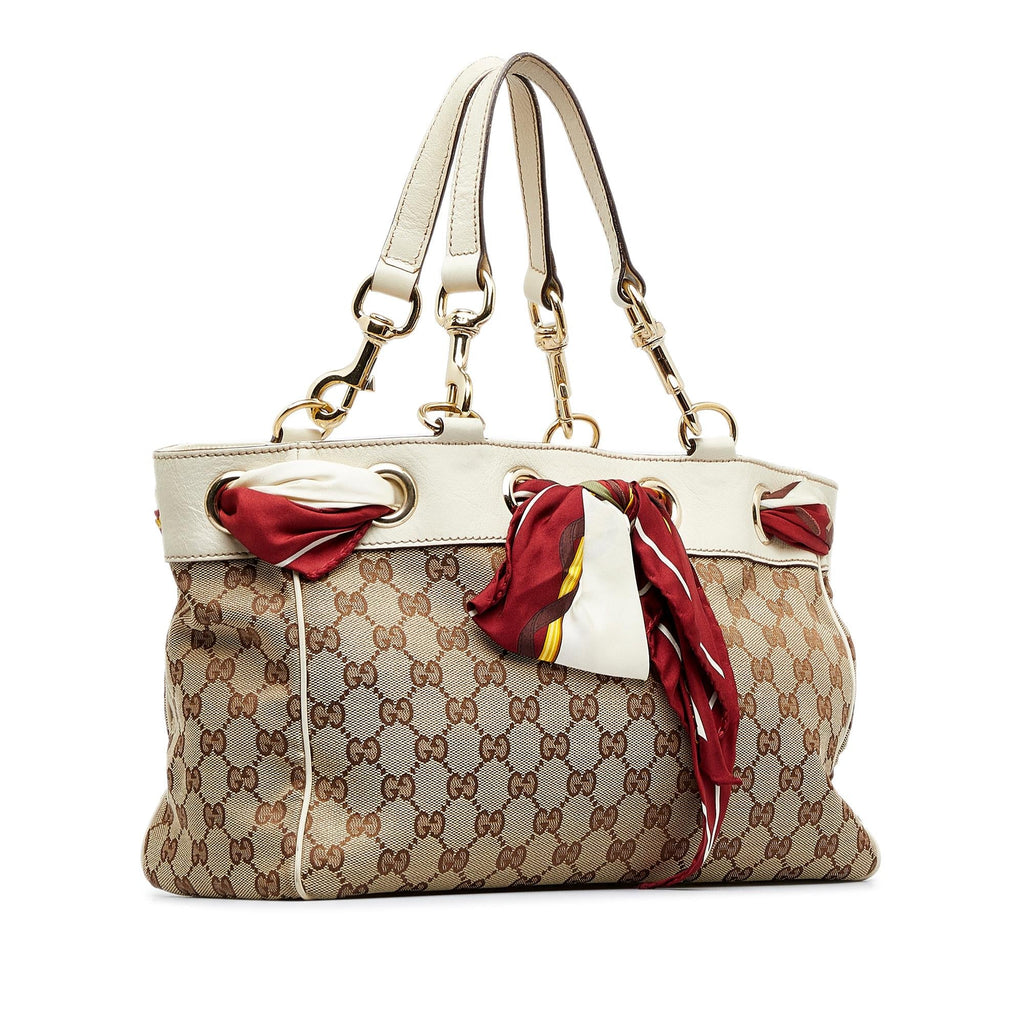 Gucci GG Canvas Positano Tote Bag (SHG-1keonk)