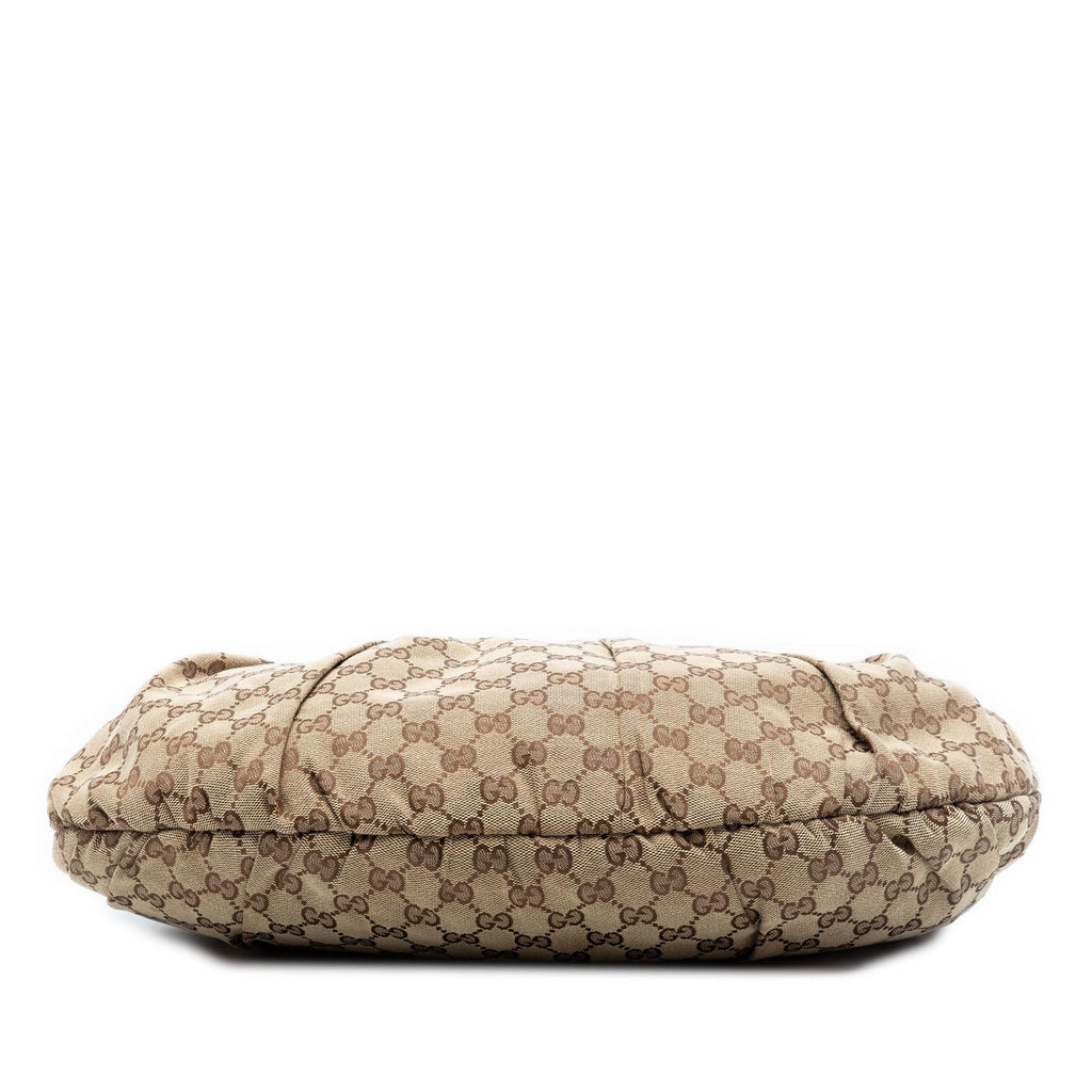 Gucci GG Canvas Studded Pelham Hobo Bag