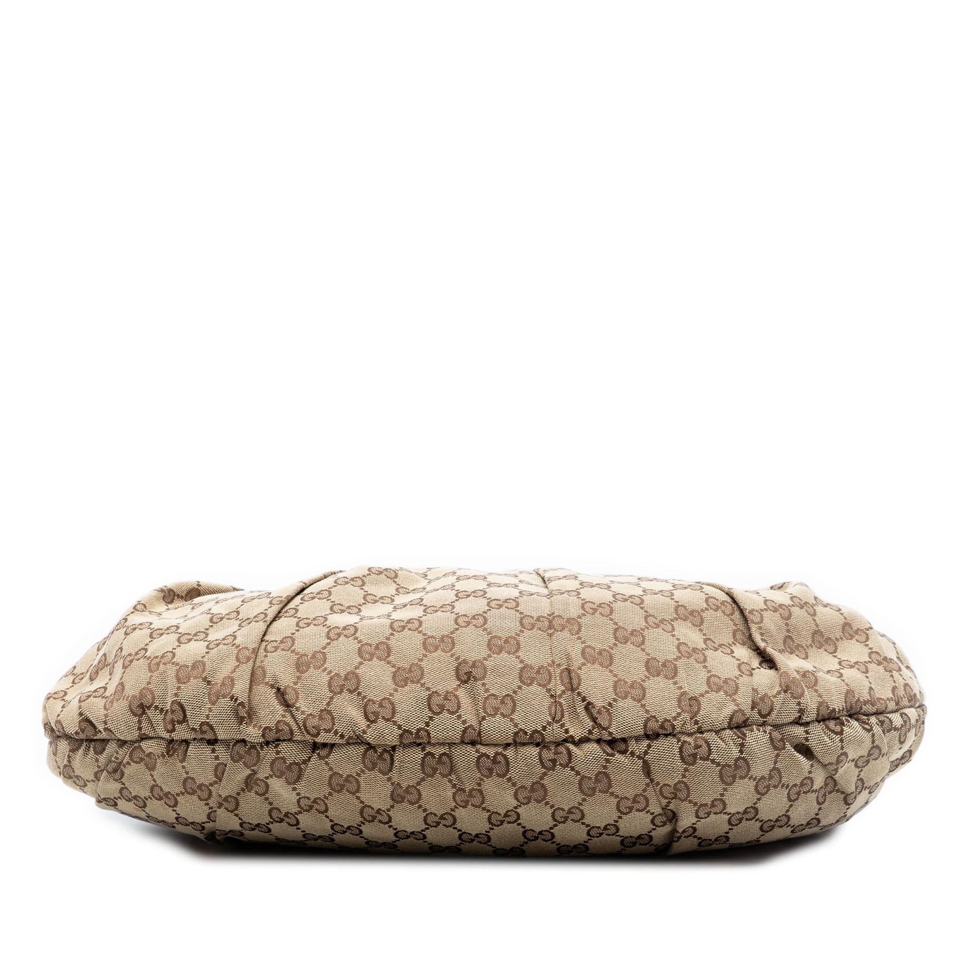 Gucci GG Canvas Studded Pelham Hobo Bag