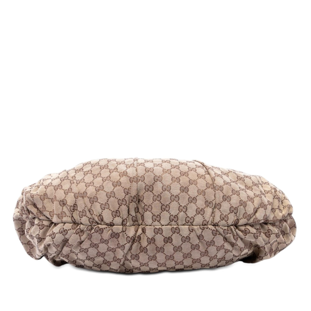 Gucci GG Canvas Studded Pelham Hobo Bag