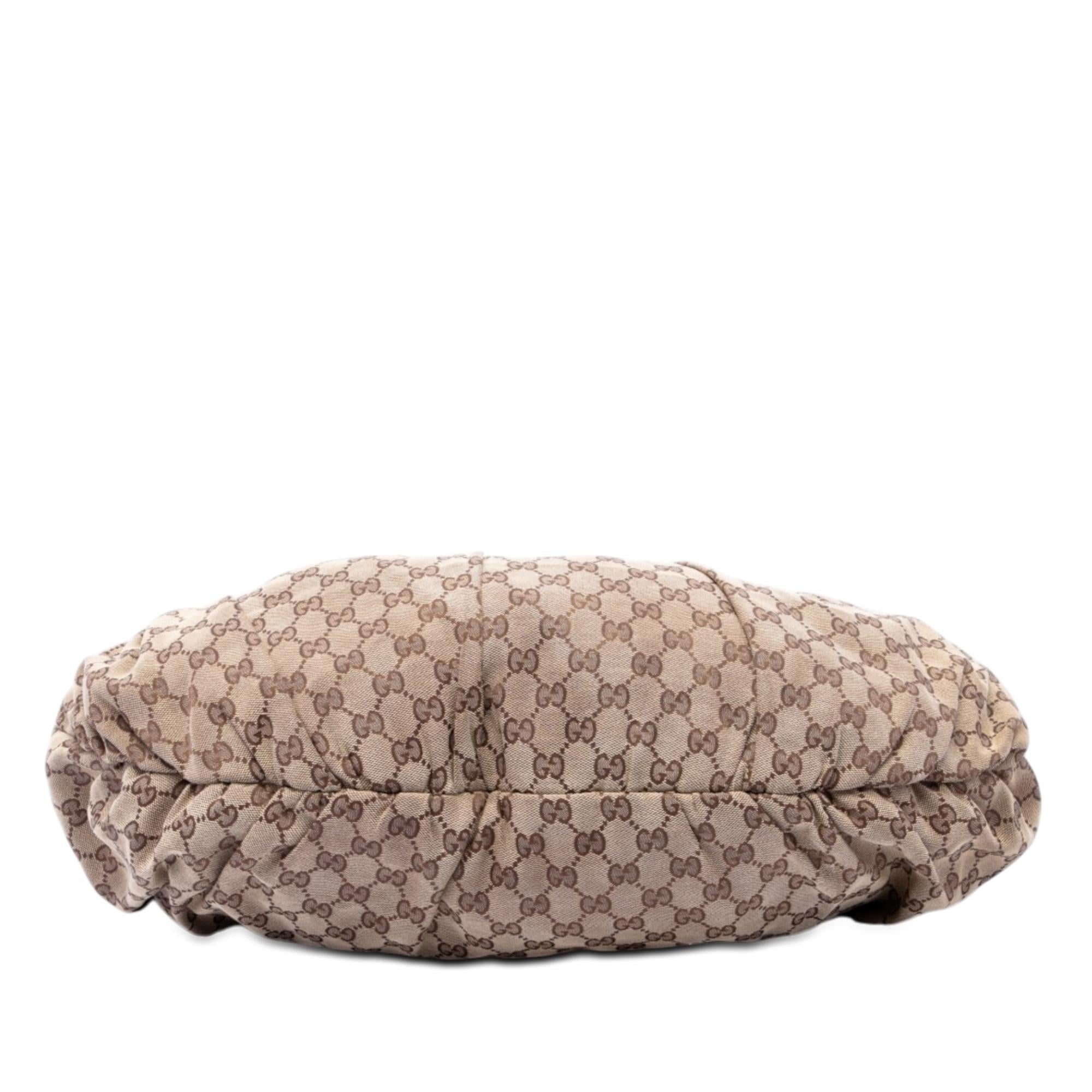Gucci GG Canvas Studded Pelham Hobo Bag