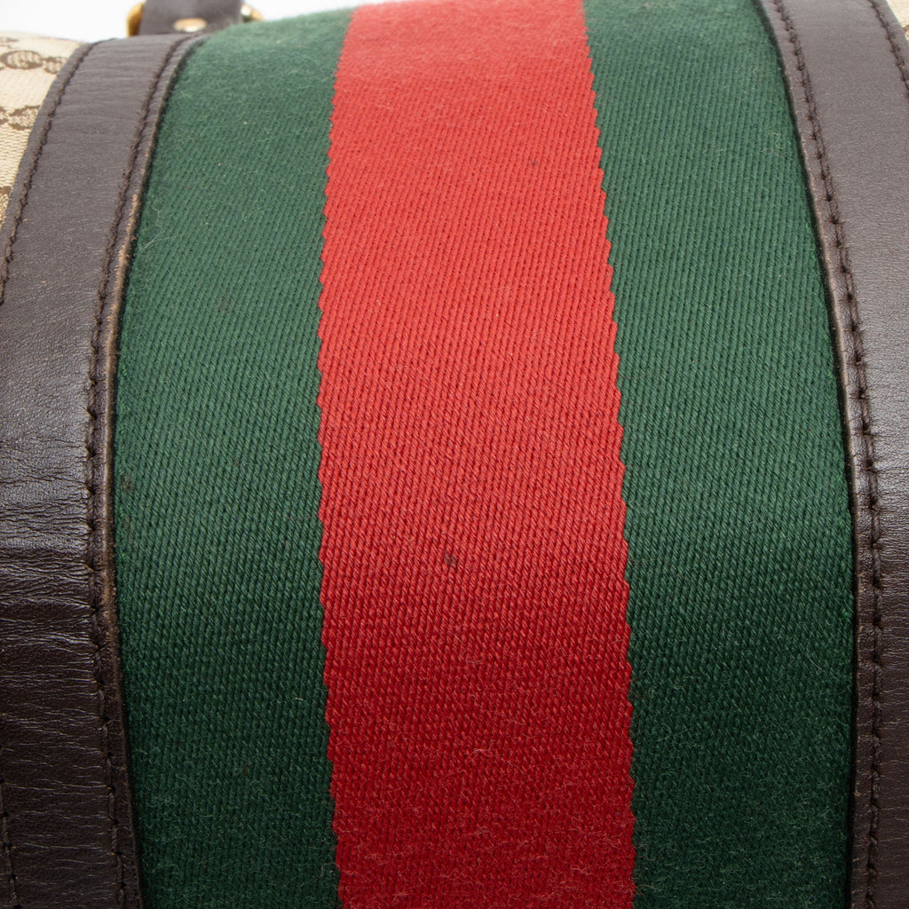Gucci GG Canvas Vintage Web Joy Medium Boston Bag (SHF-JfdslQ)