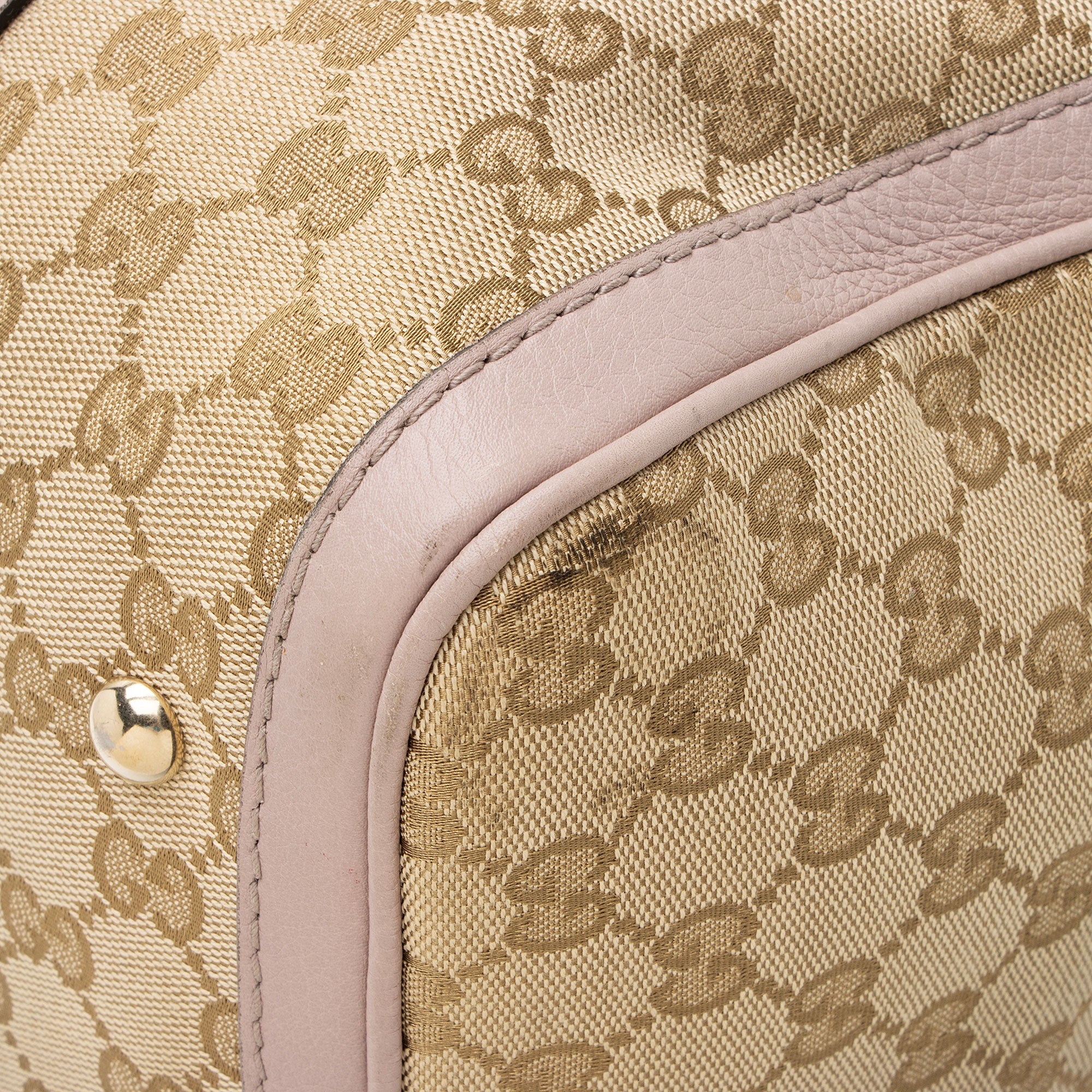 Gucci GG Canvas Vintage Web Joy Medium Boston Bag