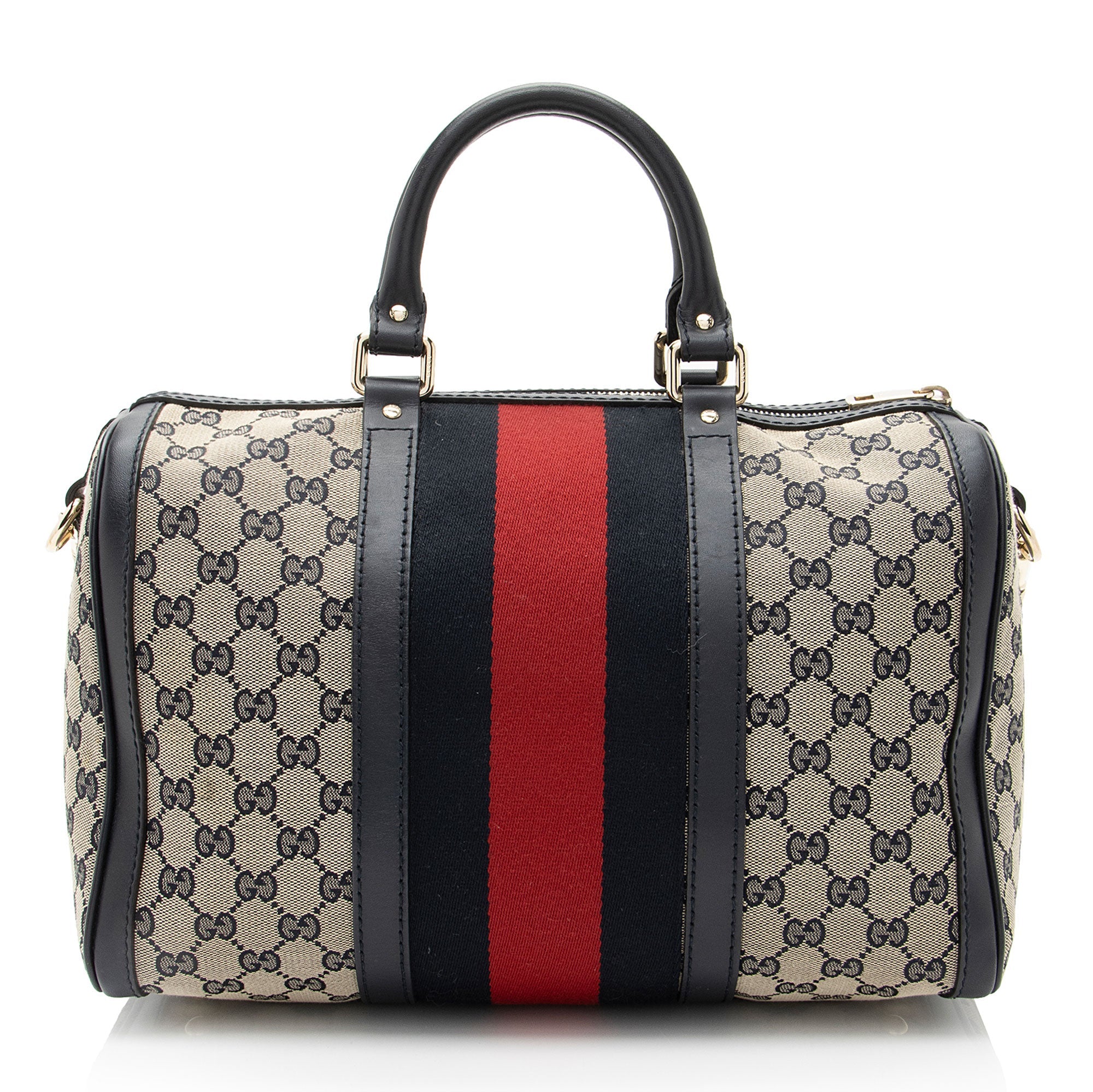 Gucci GG Canvas Vintage Web Joy Medium Boston Bag