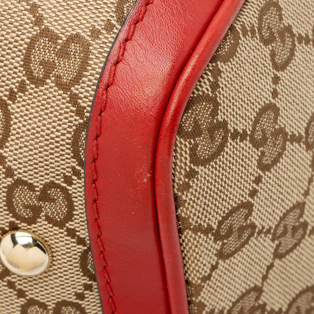 Gucci GG Canvas Vintage Web Joy Medium Boston Bag