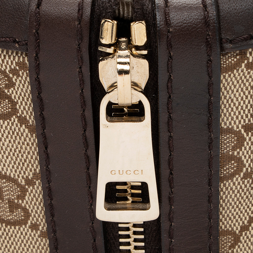 Gucci GG Canvas Vintage Web Medium Boston Bag (SHF-19337)