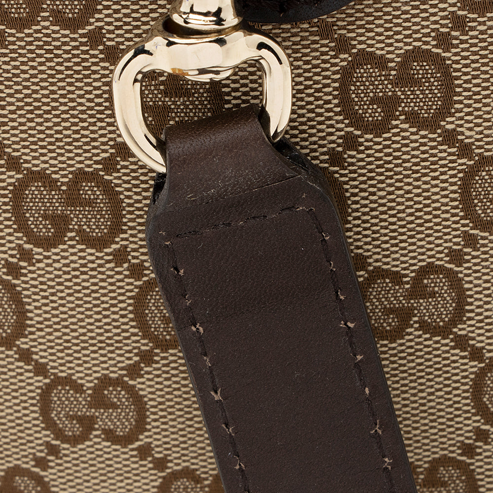 Gucci GG Canvas Vintage Web Medium Boston Bag (SHF-19337)