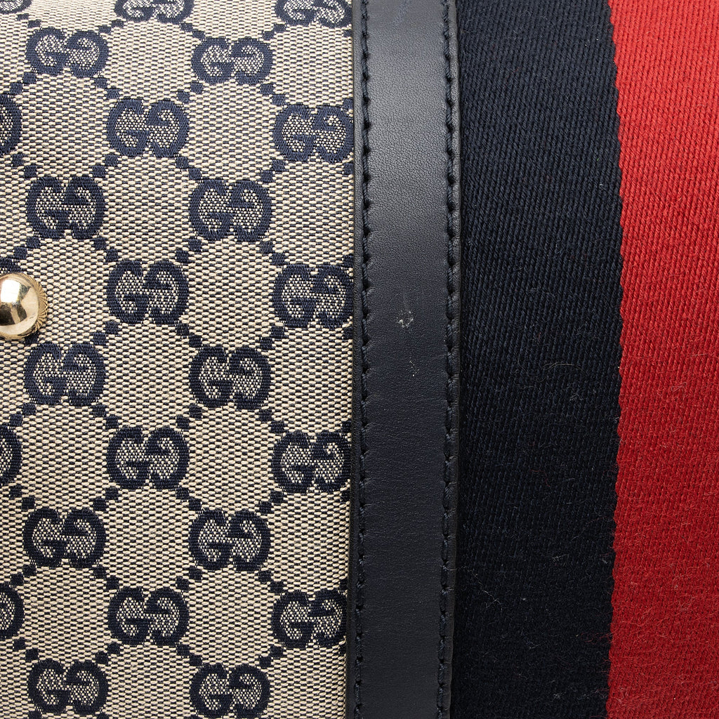 Gucci GG Canvas Vintage Web Joy Medium Boston Bag (SHF-GSTKeh)