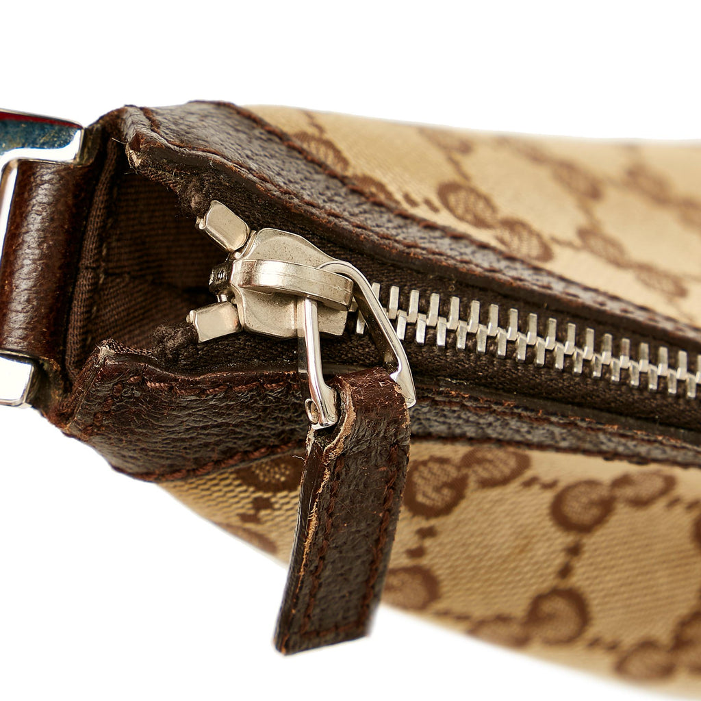 Gucci GG Canvas Web Baguette (SHG-25136)