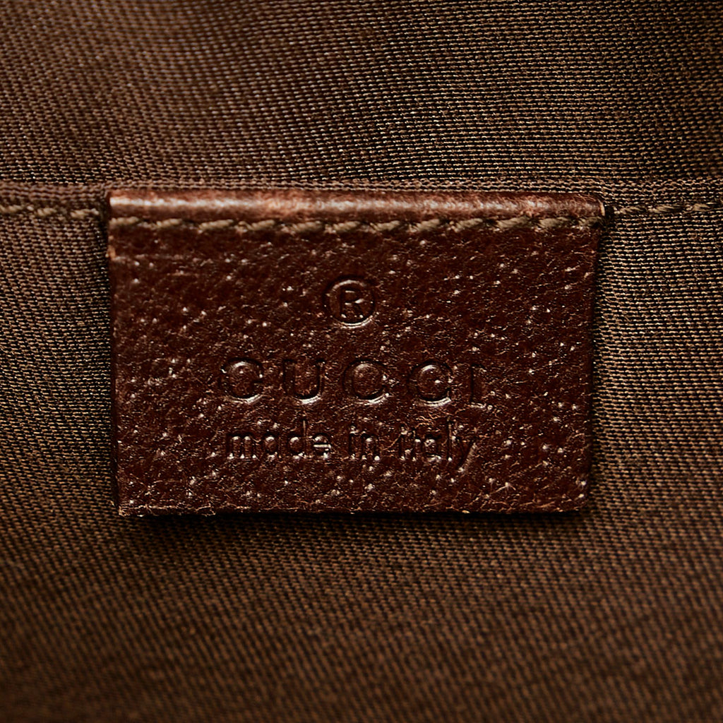 Gucci GG Canvas Web Baguette (SHG-25136)