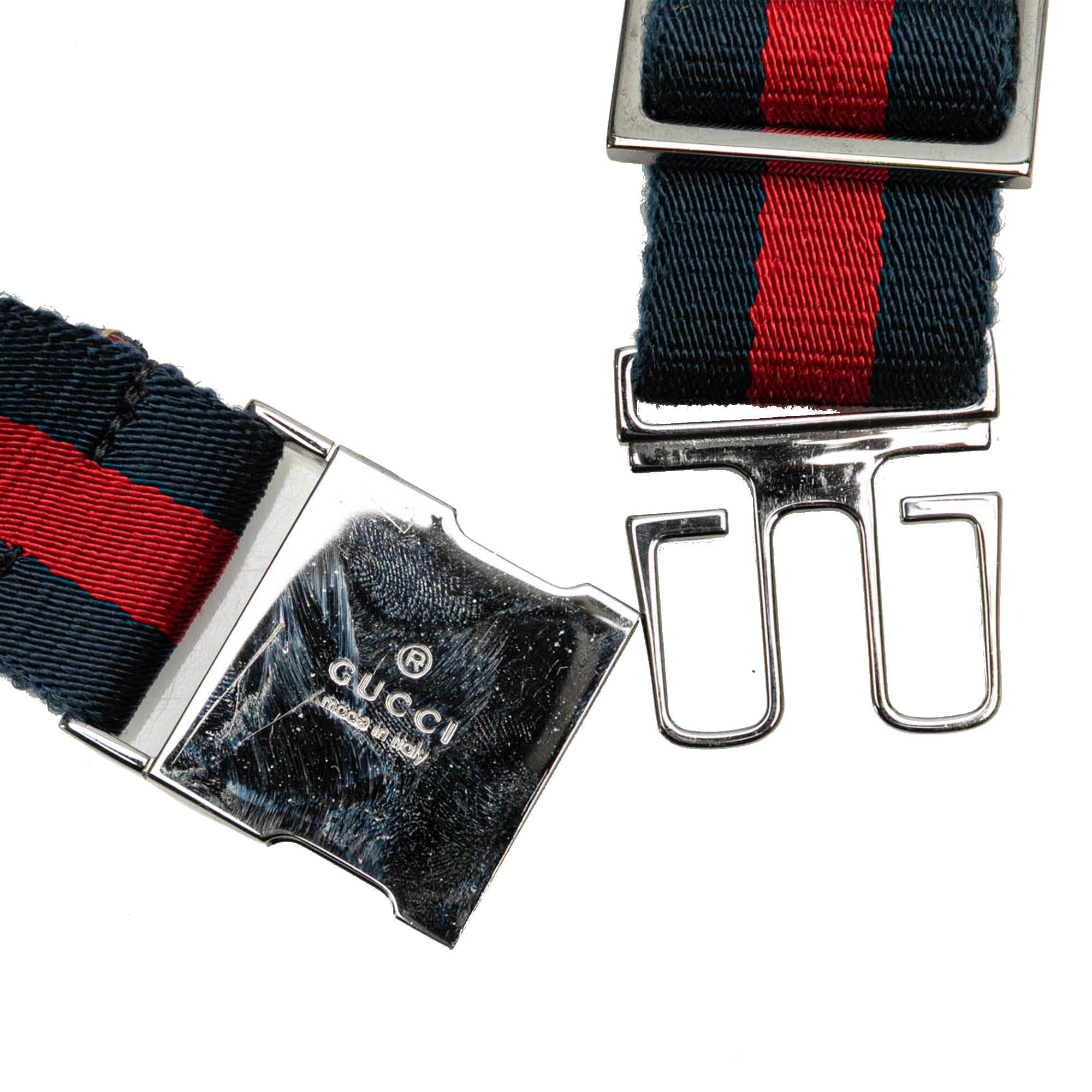 Gucci GG Canvas Web Double Pocket Belt Bag