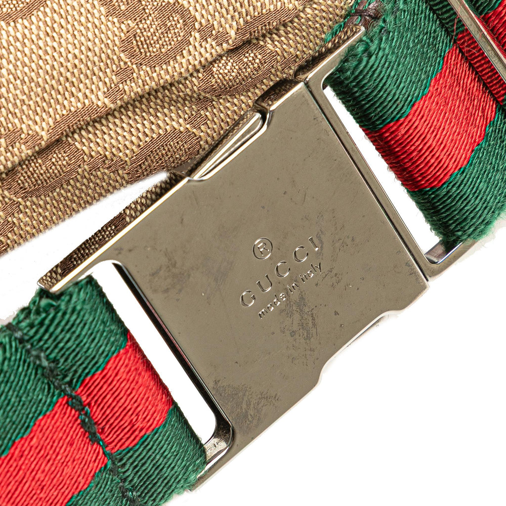 Gucci GG Canvas Web Double Pocket Belt Bag