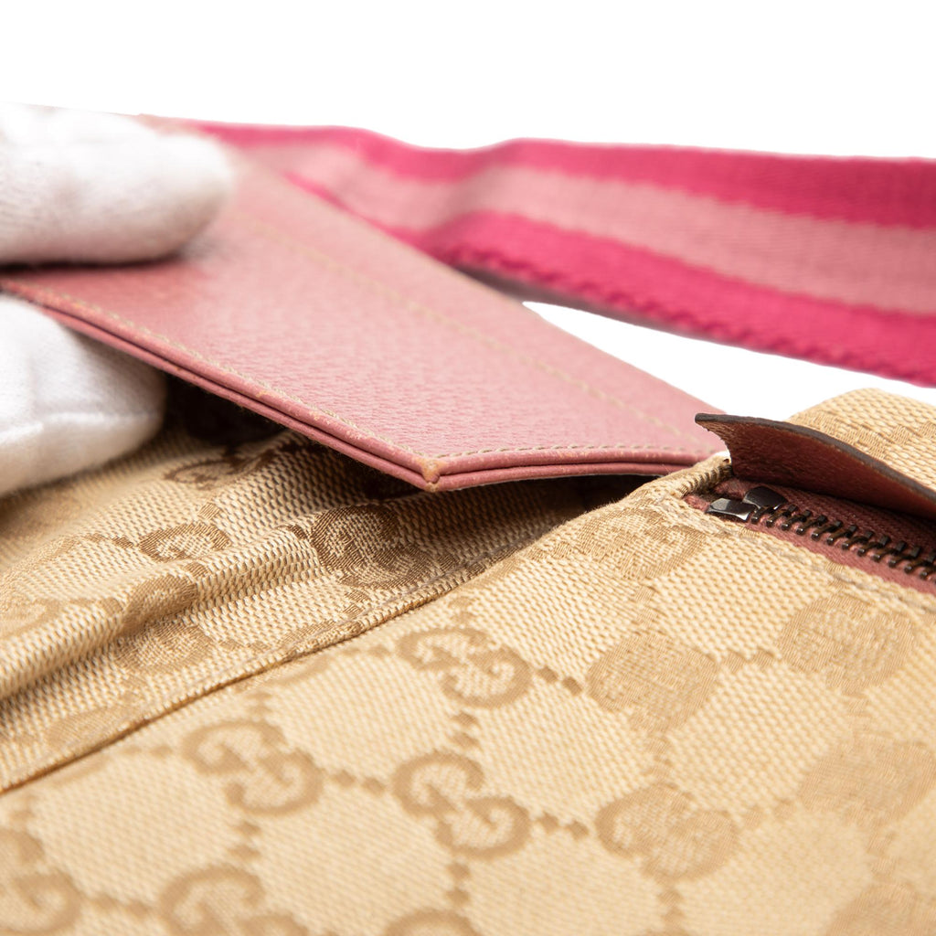 Gucci GG Canvas Web Double Pocket Belt Bag