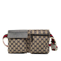 Gucci GG Canvas Web Double Pocket Belt Bag