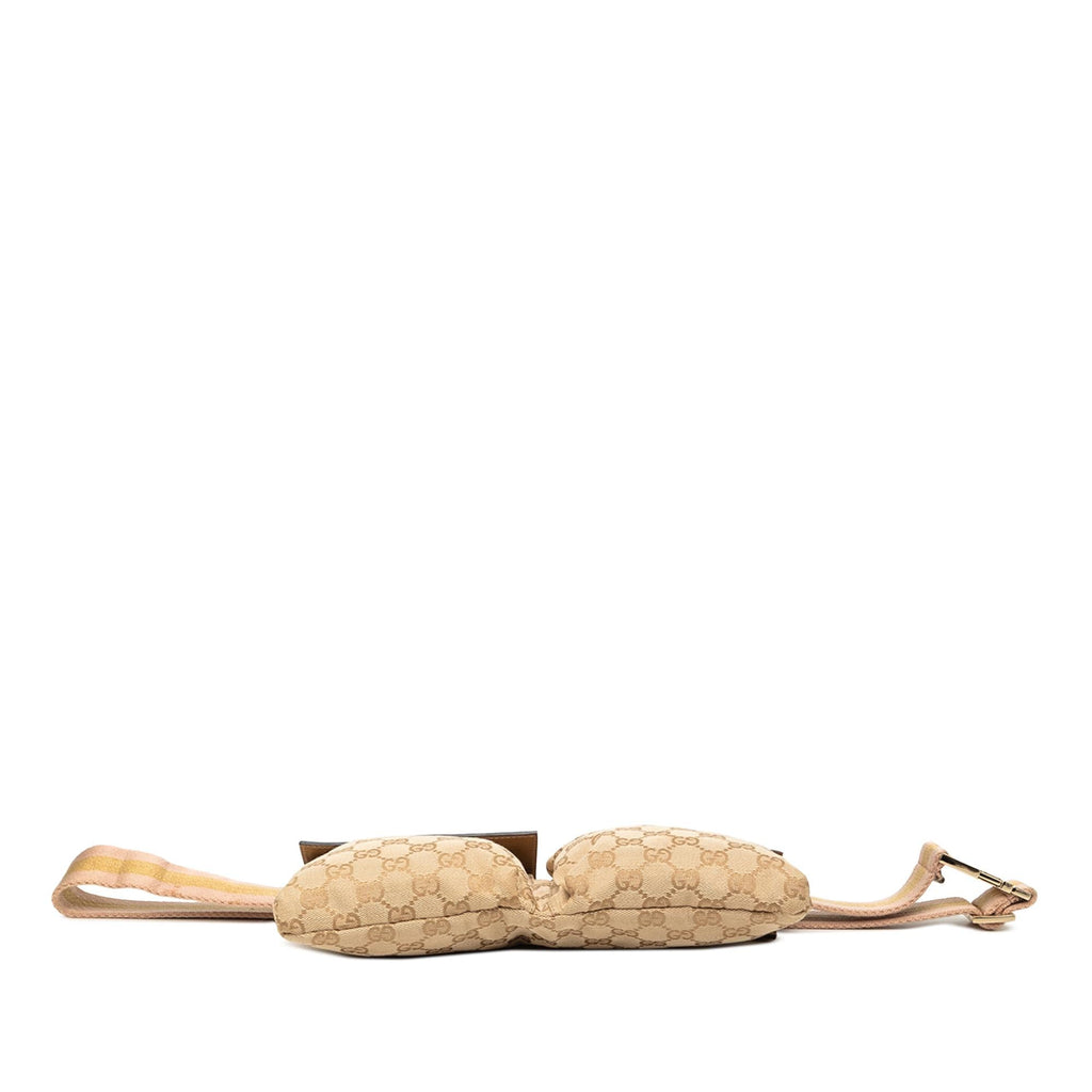 Gucci GG Canvas Web Double Pocket Belt Bag