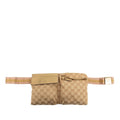Gucci GG Canvas Web Double Pocket Belt Bag