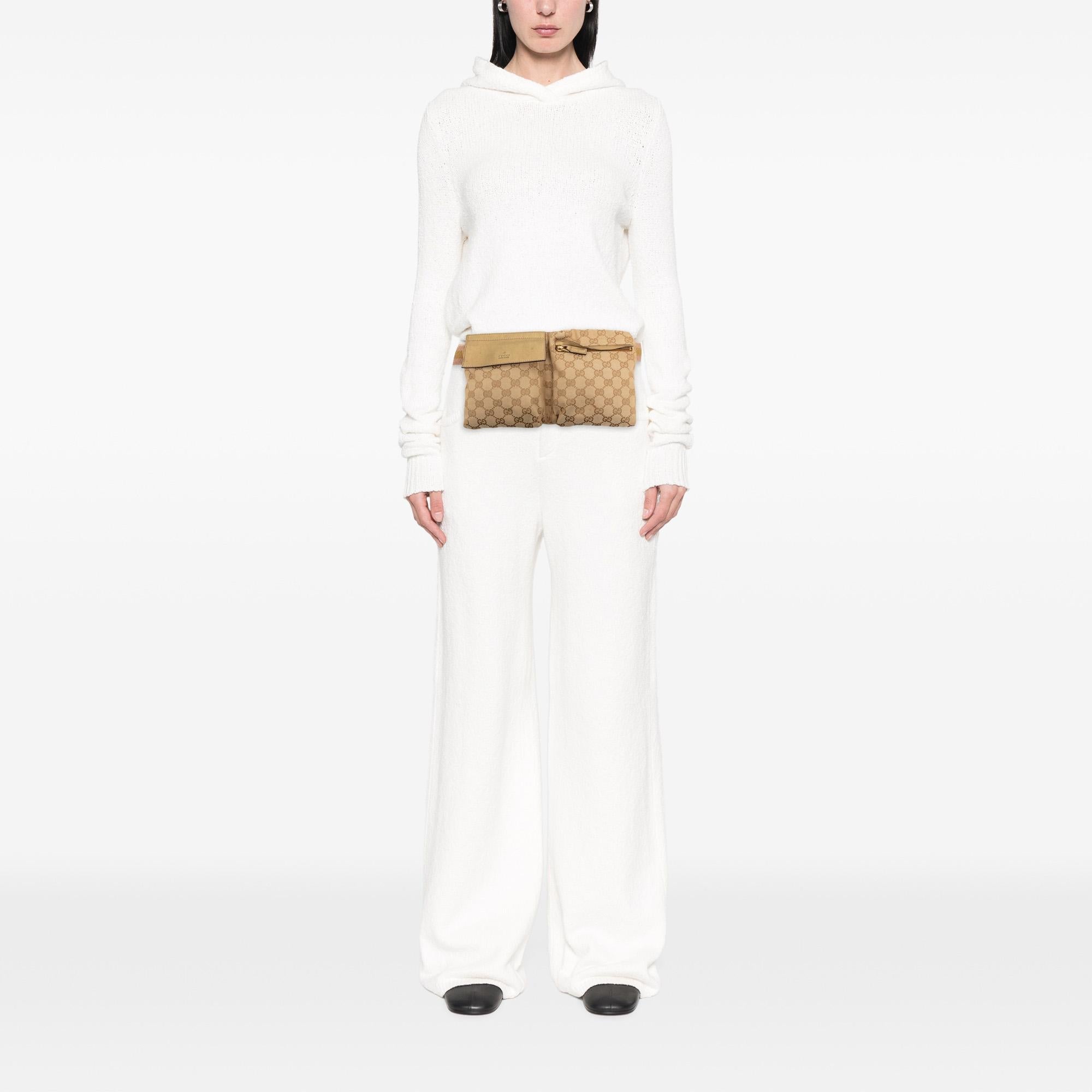 Gucci GG Canvas Web Double Pocket Belt Bag