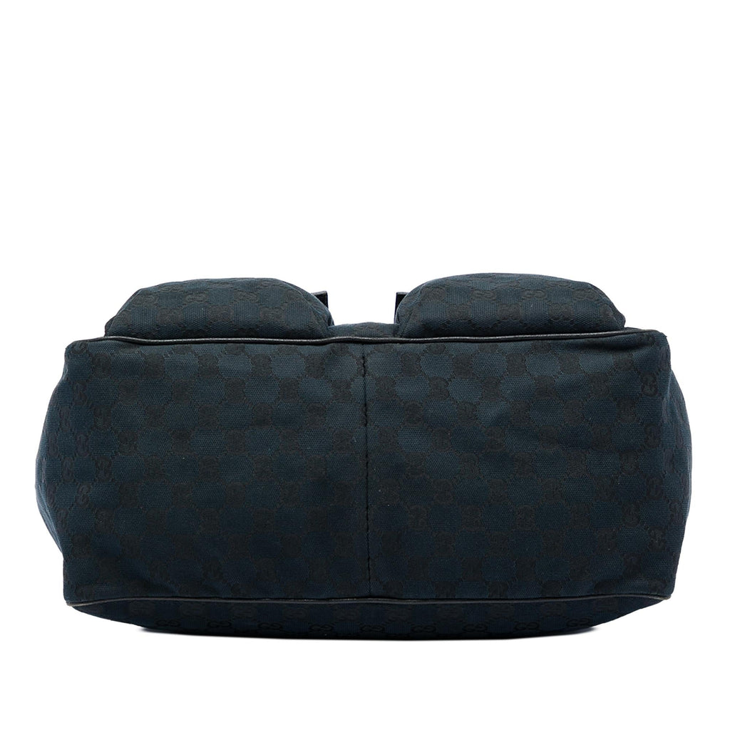 Gucci GG Canvas Web Double Pockets Tote